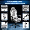 YSSOA Gaming Chair, Computer Chair with Footrest, Height Adjustable &