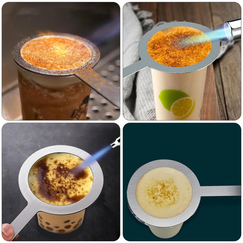 Hemoton 2pcs Creme Brulee Cup Scald Proof Baking Milk Rings