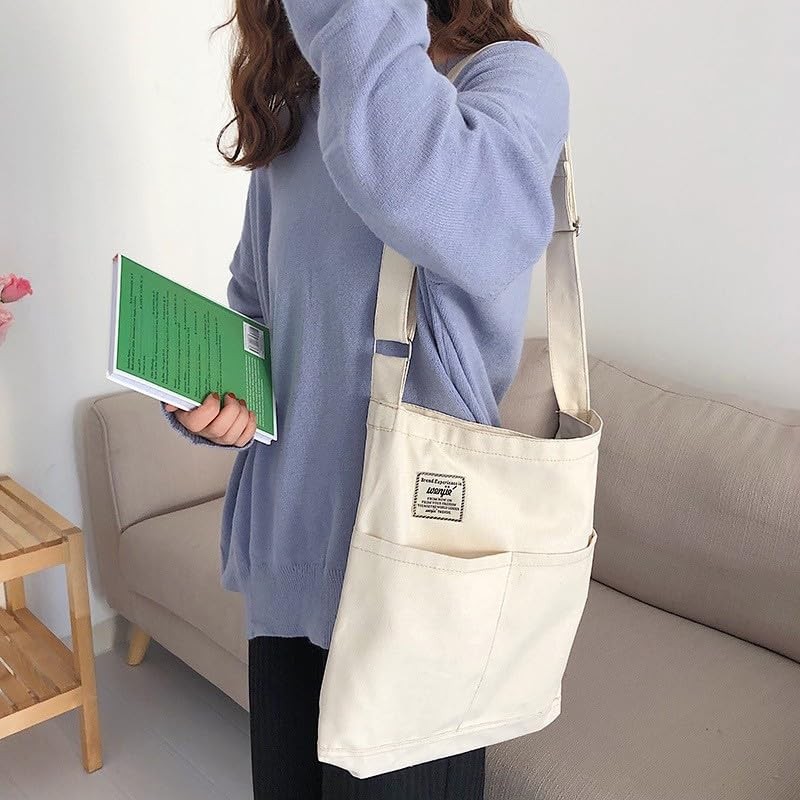 AIMALL Womens Casual Canvas Shoulder Bag – Large Hobo Tote