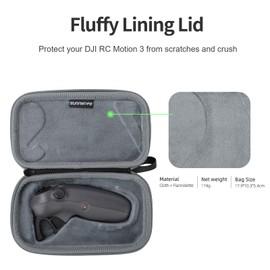 CAPART Portable Carry Case for DJI RC Motion 3 Controller, Avata 2 Controller Case Hard Shell Storage Case Travel Bag (for Avata 2 Controller - RC Motion 3), Grey