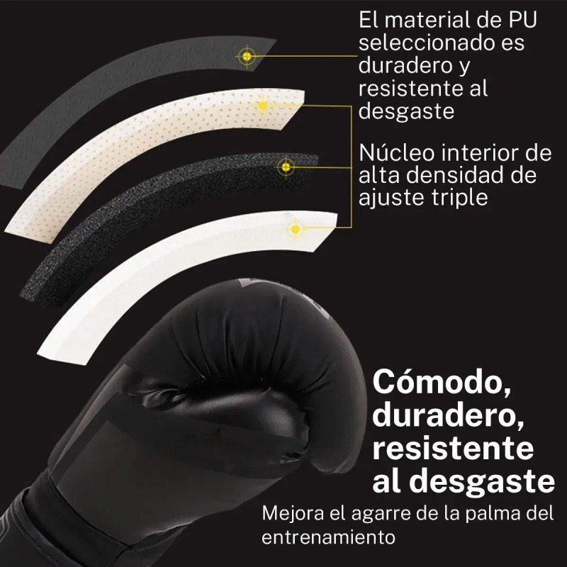 Guantes Boxeo Niños 6 Oz Velcro Entrenamiento Protección