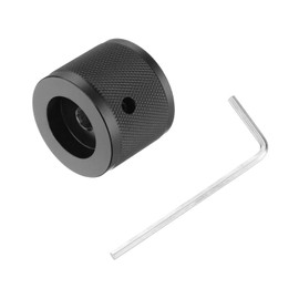 sourcing map 1PCS Guitar Knobs Metal, Volume Tone Control Dome Knobs 6mm x 30mm Potentiometer Knobs with Set Screw for Electric Guitar Bass, Black