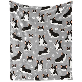 Homieblanket Corgi Blanket for Women Men, Cute Corgi Themed Design Printed Throw Blankets for Teens Adults Lap, Chair Sofa, Warm Soft Cozy Blanket, 50"x 60"