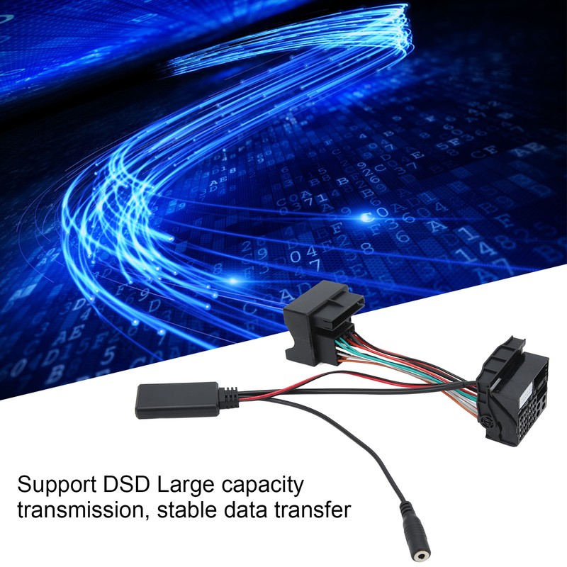 Bluetooth 5.0 AUX IN Audio Cable Adapter with Microphone Replacement