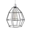 MiniSun | Contemporary Polished Chrome Basket Ceiling Light Shade |