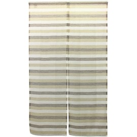 SunnyDayFabric Noren, Itawa, Scandinavian Style, Beige, Approx. 33.5 inches (85 cm) x 59.1 inches (150 cm) Length