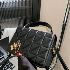 Women's Shoulder Bag, Small Shoulder Bag, PU Leather Handbags, Purse, Messenger Crossbody Bag, Mini Handbag, Purse, Messenger Bag, black