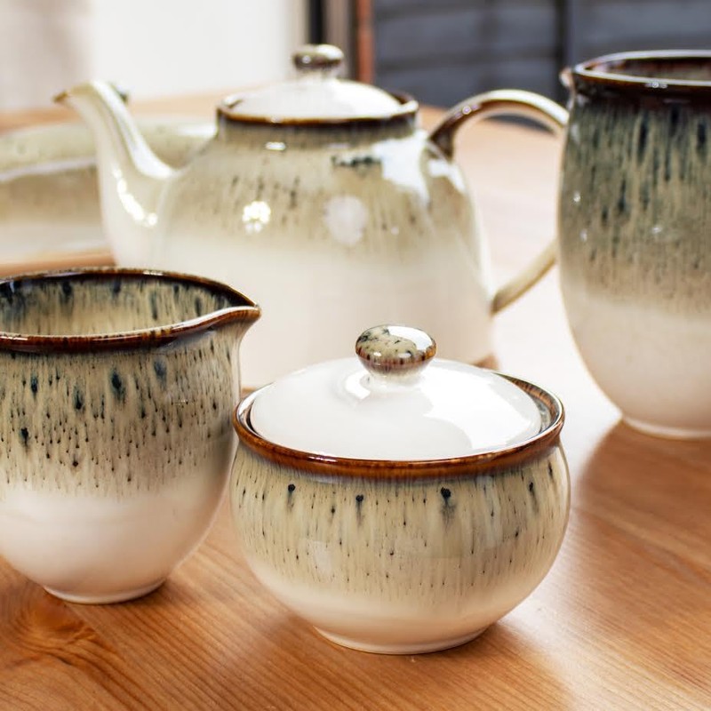 Milk & Sugar Set Gothic Reactive Glaze Ceramic Creamer Kitchen