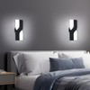 JERANDO Modern LED Wall Sconce, 8W Acrylic Indoor Black Wall