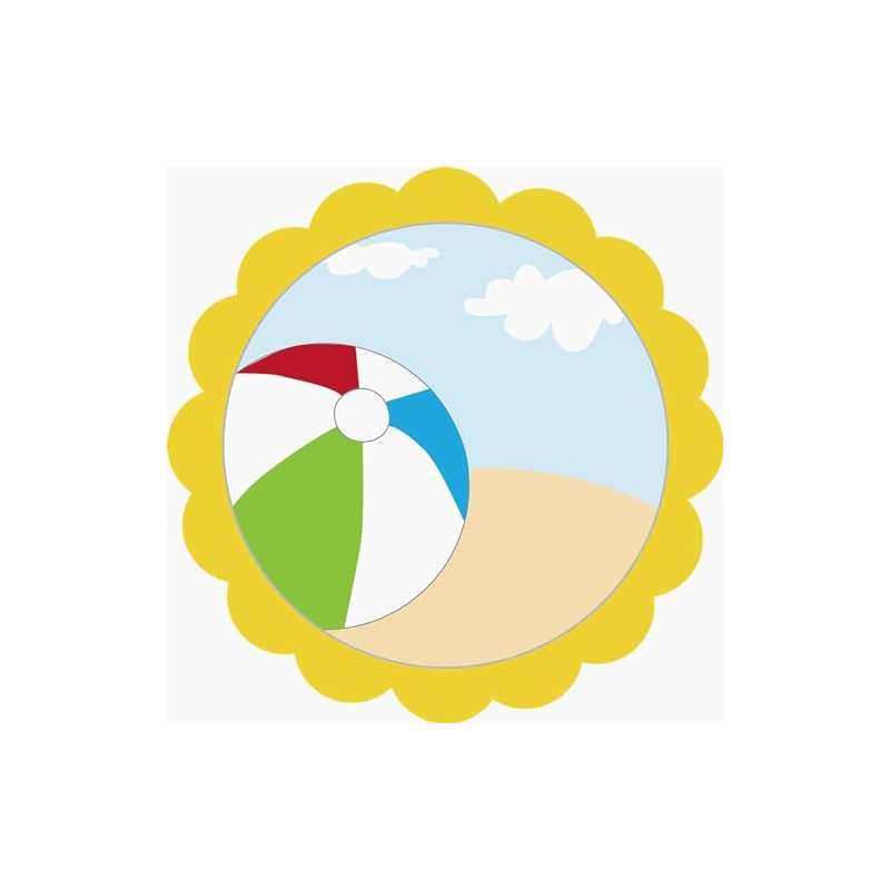 CafePress Beach Ball Magnet 2.25" Round Magnet, Refrigerator Magnet