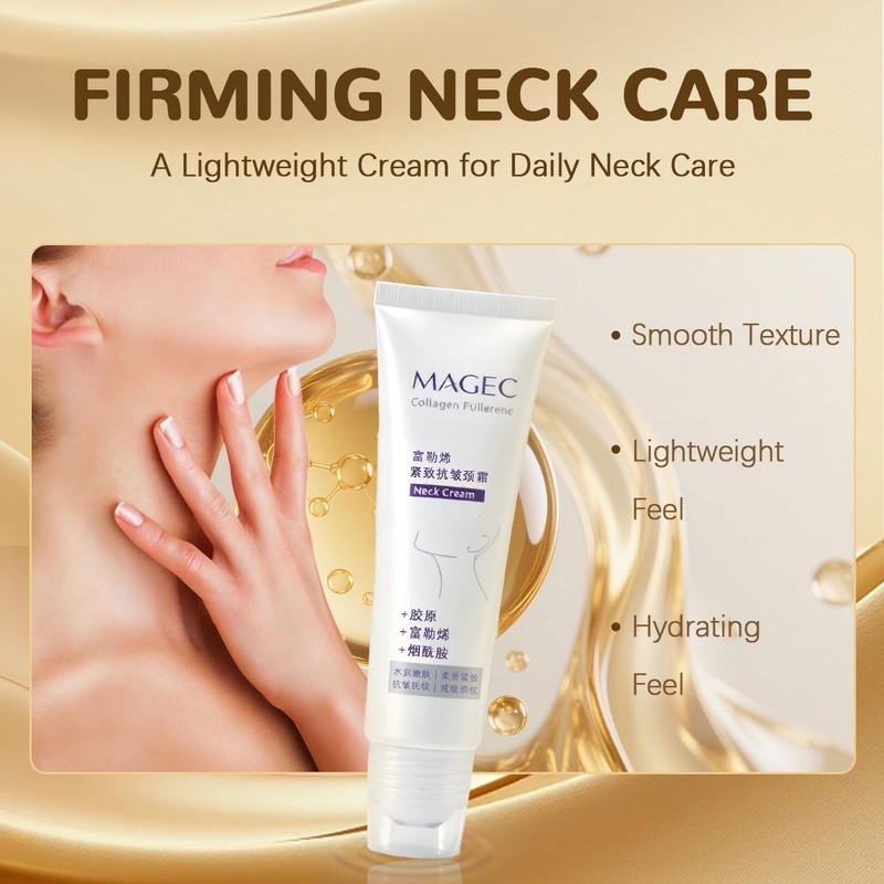 Magic Collagen Fullerene Neck Cream Creepy 5 Rollers for Firming
