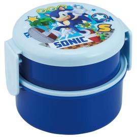 Skater ONWR1AG-A Lunch Box, 16.9 fl oz (500 ml), 2-Tier, Round, Rice Ball Case, Antibacterial, Made in Japan