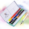 MeiLiang Solid Watercolor Set with Brush (36 Colors) Palette Gum