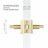 Linkaa Gold Door Lever Satin Brass Passage Door Handles, Bedroom