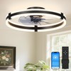 VOLISUN Ceiling Fans with Lights and Remote, 19.7in Low Profile