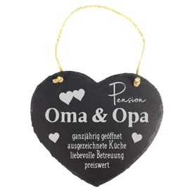 Camolo Slate Heart 20 x 17 cm with Engraved Saying Decorative Wall Picture Hanging Heart Slate Natural Gift (customisable)