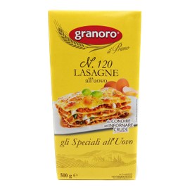 Granoro Lasagna Egg Noodles Number 120 - Imported from Italy Pack of 3 - 1.1 Pound Packages