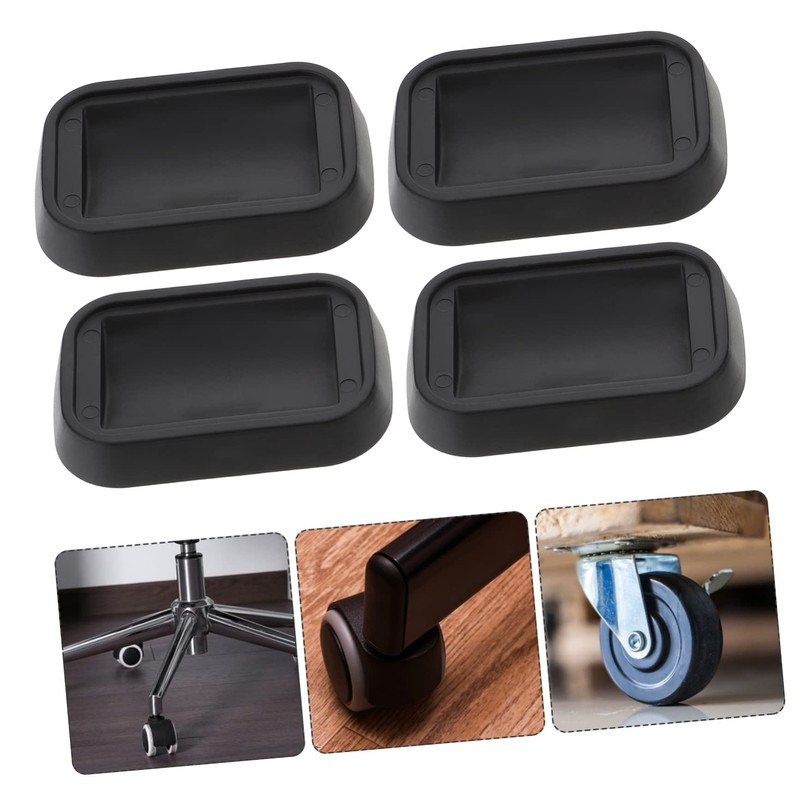 SEWACC 8Pcs Slip Bed Stoppers Caster Cups for Hardwood Floors