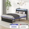 Zevemomo Full Size Bed Frame with 2 Storage Drawers, Bed