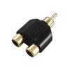 [F-FACTORY] RCA/Pin Terminal 2 Distribution Adapter, RCA (Male) to RCA