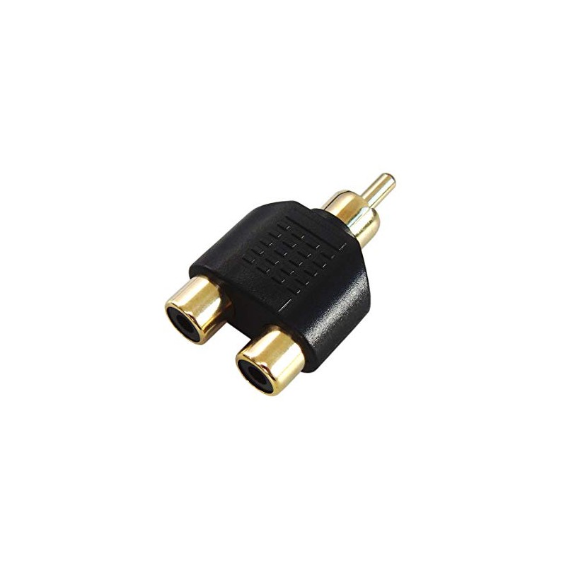 [F-FACTORY] RCA/Pin Terminal 2 Distribution Adapter, RCA (Male) to RCA