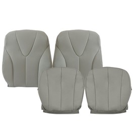 NLQR Front Driver & Passenger Bottom & Top Lean Back Replacement Microfiber Leather Seat Cover Gray Compatible with Toyota Camry 2007 2008 2009 2010 2011