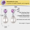 Prosilver S925 Sterling Silver Stud Earrings for Women Girls Pearl