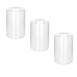Eietonte 3 Pack Clear Glass Shade, Cylinder Light Fixture Replacement Globe or Cover with 1-5/8-Inch Fitter,5.5Inch Height 3.5Inch Width Wall Sconce Pendant Light Glass Replacement Fixture