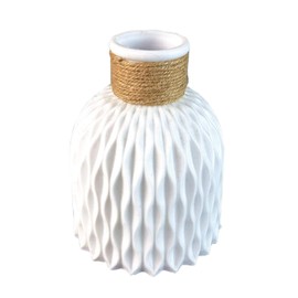 QUINTRA Plastic Flower Pots, Home Flower Vase, Retro Decoration Arrangement, Flower Vase, Flower Home Decor (White, One Size)
