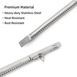 SUONA Grill Burner Parts for Expert Grill BG2824B BG2824BP BG2824BN XG16-096-034-00 XG17-096-034-04 Fire King BG2824BP-L 16.5 inch Stainless Steel Grill Burner Replacement, 4 Pack