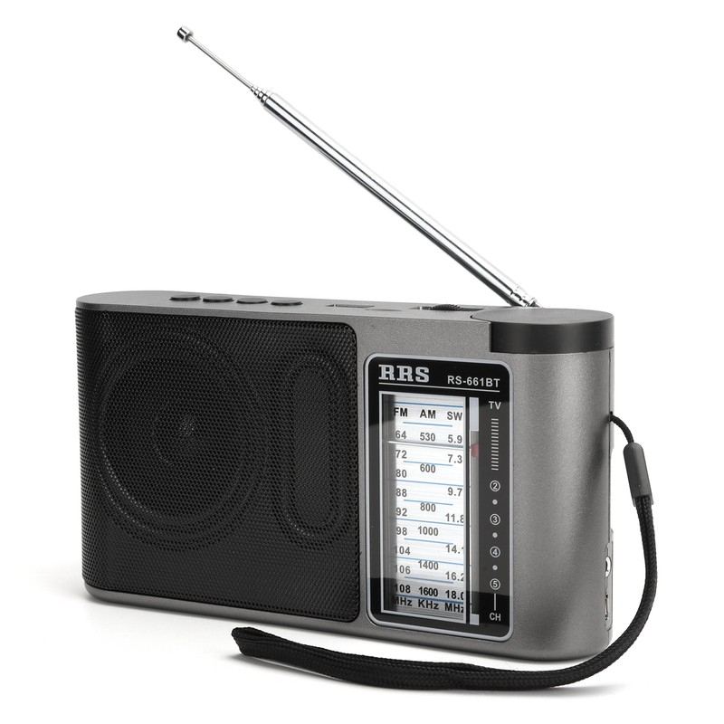 Bluetooth 4.0 Radio Receiver Portable MultiBand Manual Setting with Telescopic
