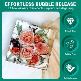 Teexpert Deep Pour Epoxy Resin, 1.5 Gallon Epoxy Resin Kit for 2-4" Pour Depths, Crystal Clear & High Gloss, Bubble-Free Casting Resin for River Tables, Flower Preservation and Mold Crafts - 2:1 Mix