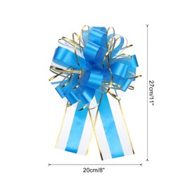 QUARKZMAN Pack of 10 Gift Bows 20 cm Gift Ribbon Matt Bow Giant Pull Bow for Packaging Bags Sugar Bags Car for Crafts Decorating Decorating, Light Blue