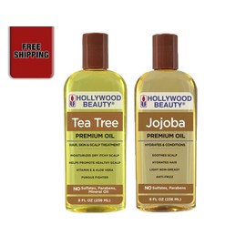 Hollywood Beauty [HOLLYWOOD BEAUTY] Tea Tree & Jojoba Premium Oil Set (8 fl. oz. each)