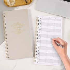 Appointment Book - Daily Planner with 15 Minute Slots, Salon Appointment Book 6AM to 9PM, Salon Undated Journal with Three-Column, Water-proof Cover