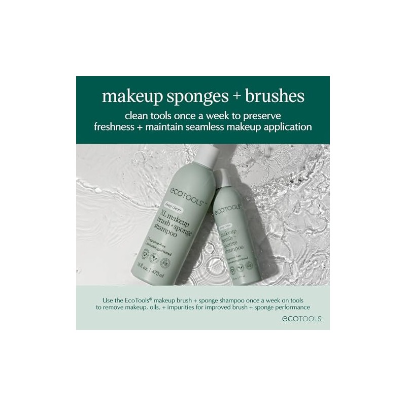 EcoTools, Classic Foundation, Brocha para Base Líquida o Cremosa, Brochas