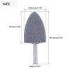 sourcing map Abrasive Mounted Stone 1/4" Shank 1.18" Dia Conical