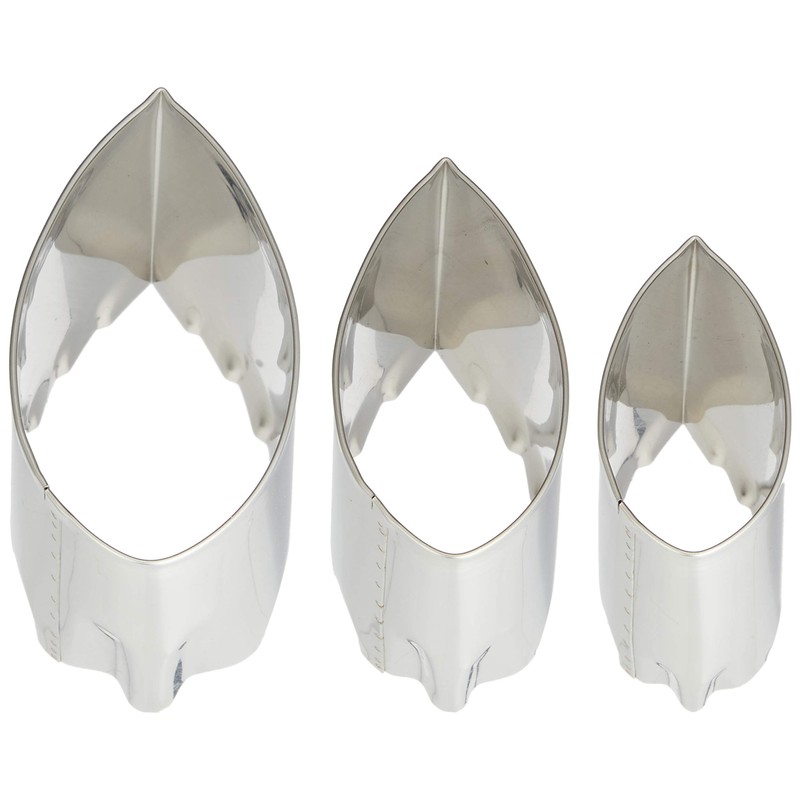 遠藤商事 TKG 野菜抜き型 3個セット 木の葉 ステンレス製で錆びにくく衛生的 季節の中の花景色を器に盛り込んで夢咲く料理に旬の形を演出 業務用 BNK7001