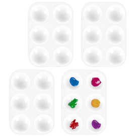 10Pcs Paint Palette, Paint Tray Palettes Rectangular Plastic Tray, Paint Pallet Painting Supplies Art Supplies for Craft Art Acrylic Watercolor Oil Painting, White
