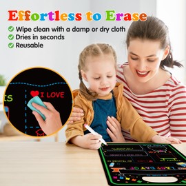 First Day of School Sign Board with Liquid Chalk Markers - 14”x11” Double-Sided First and Last Day Schools Board, Reusable 1st Days of Kindergarten Preschool Chalkboard for Back to School Supplies