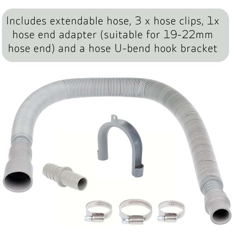 Universal Drain Hose Extension Kit, Stretchable Replacement or Extension Waste