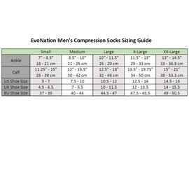 EvoNation Men's Knee High Medical Quality Support Socks - Graduated Compression 15-20 mmHg Moderate Pressure for Circulation - USA Made (Large, Black)