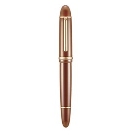 Jinhao X159 Pluma estilográfica 8 Punta fina, café con clip dorado, acrílico, gran tamaño                                                             