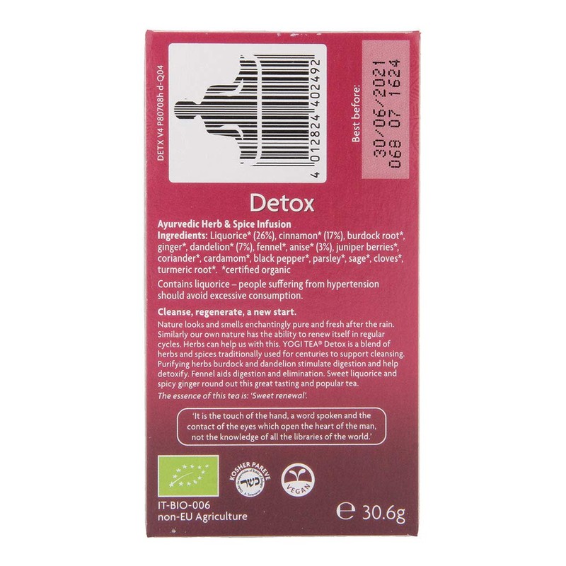 Yogi Tea Detox Herbal Tea, 30.6g
