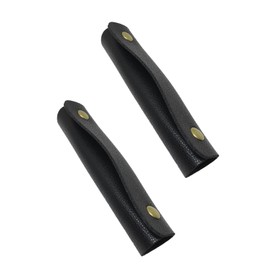 wumio Bag Handle Cover, 1 Pair (2 Pieces) Set, Black, PU Leather, Handle Cover, Bag, Bag, Handle, Leather, Elegant, Anti-Slip, Firm, Handle Cover, Simple, wumio