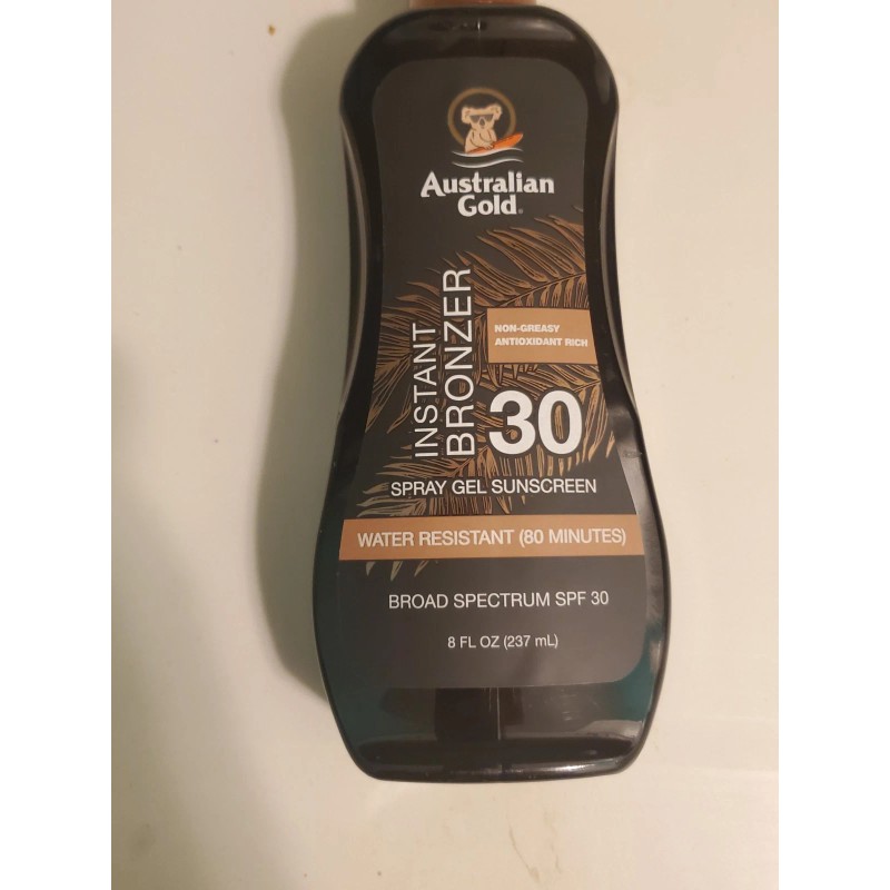 Australian Gold Instant Bronzer Spray Gel Sunscreen SPF 30 8