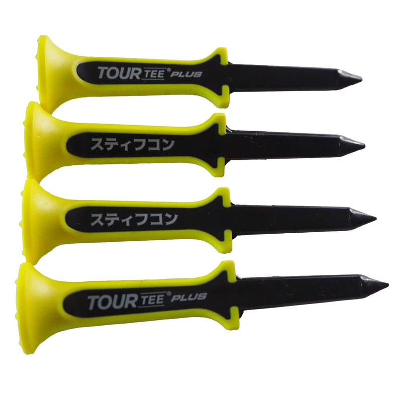 TOUR TEE PLUS X STIFFCON Yellow 4-Piece Set Tour Tee