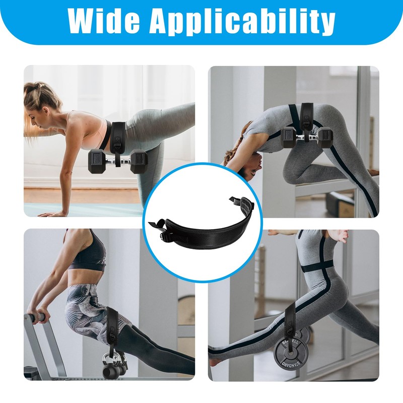 Lotnery Adjustable Hip Thrust Belt for Gym & Home with