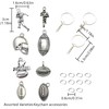 21-Piece Football Pendants DIY Keychain Set - Customizable with Interchangeable