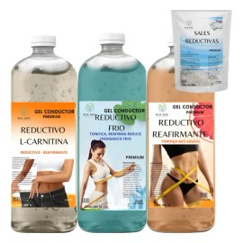 Bio Spa - Kit 3 Gel Reductivos Rafirmante +sales Reductivas De Regalo